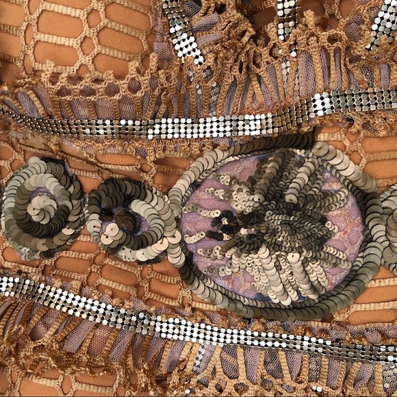 Raisa Vanessa Chainmail Mini Dress 36 XS Fringe - Picture 11 of 15